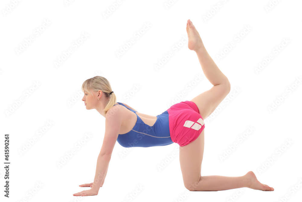 young flexible girl doing yoga young flexible girl doing yoga