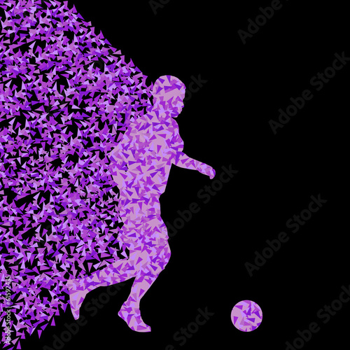 Soccer player winner vector background concept isolated on black