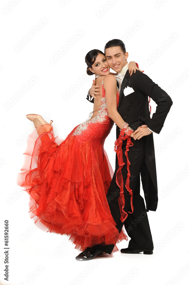 Fototapeta premium beautiful couple in the active ballroom dance