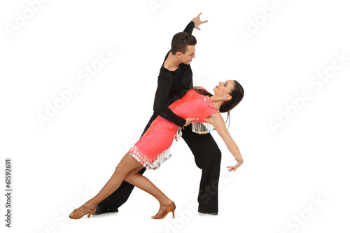 beautiful couple in the active ballroom dance © catalineremia