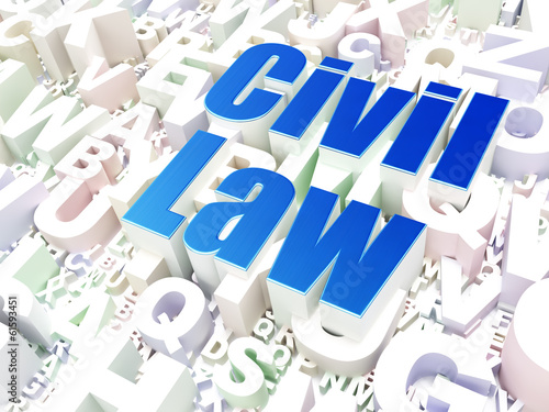 Law concept: Civil Law on alphabet background photo