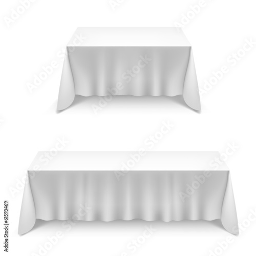 Two tables  with white cloth