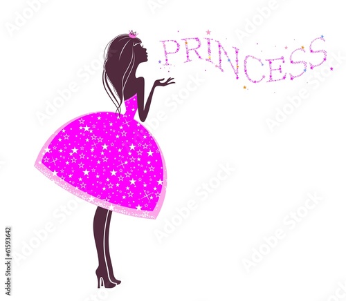 Принцесса в розовом платье #61593642