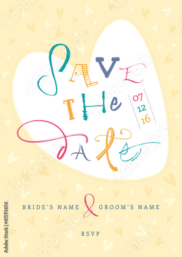 Hand-written Save the Date