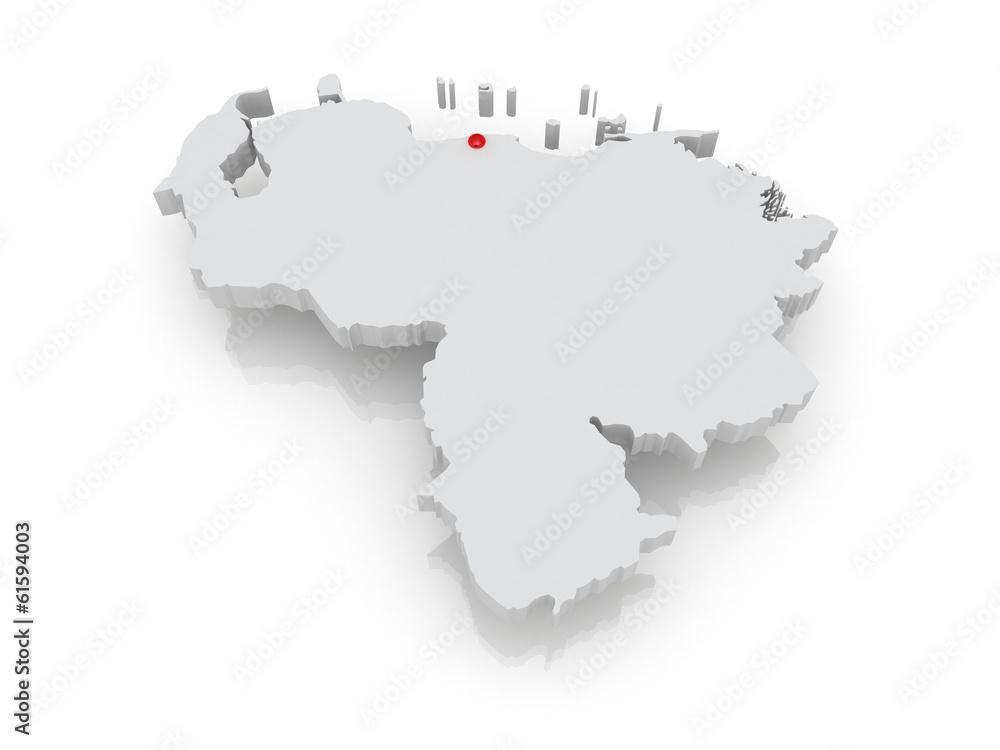 Fototapeta premium Map of Venezuela
