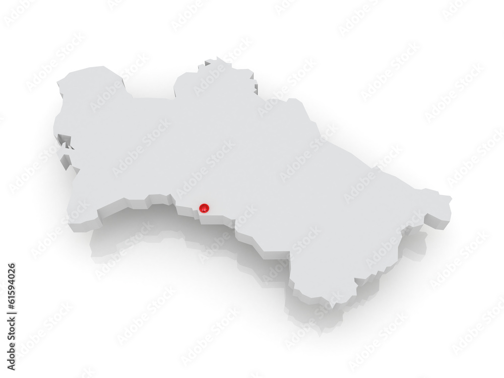 Fototapeta premium Map of Turkmenistan