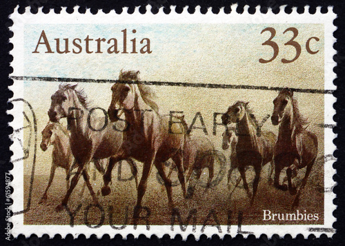 Postage stamp Australia 1986 Brumbies, Wild Horses