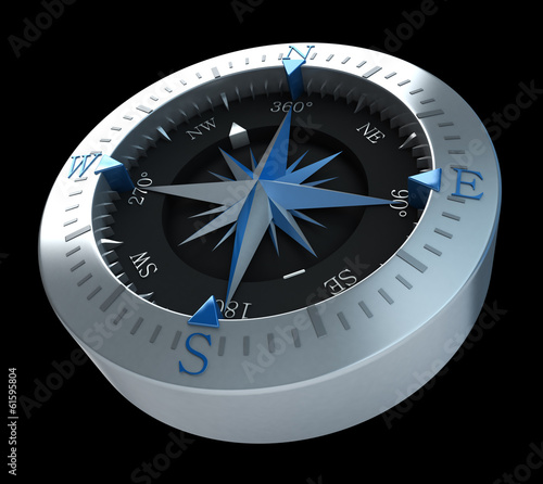 Compass blue on black