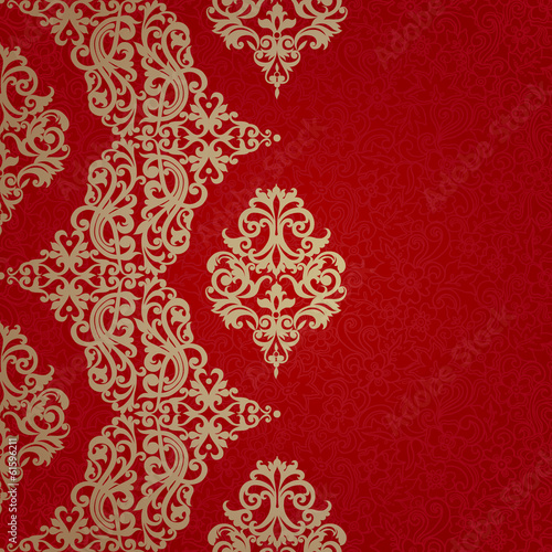 Vector seamless border in Victorian style.