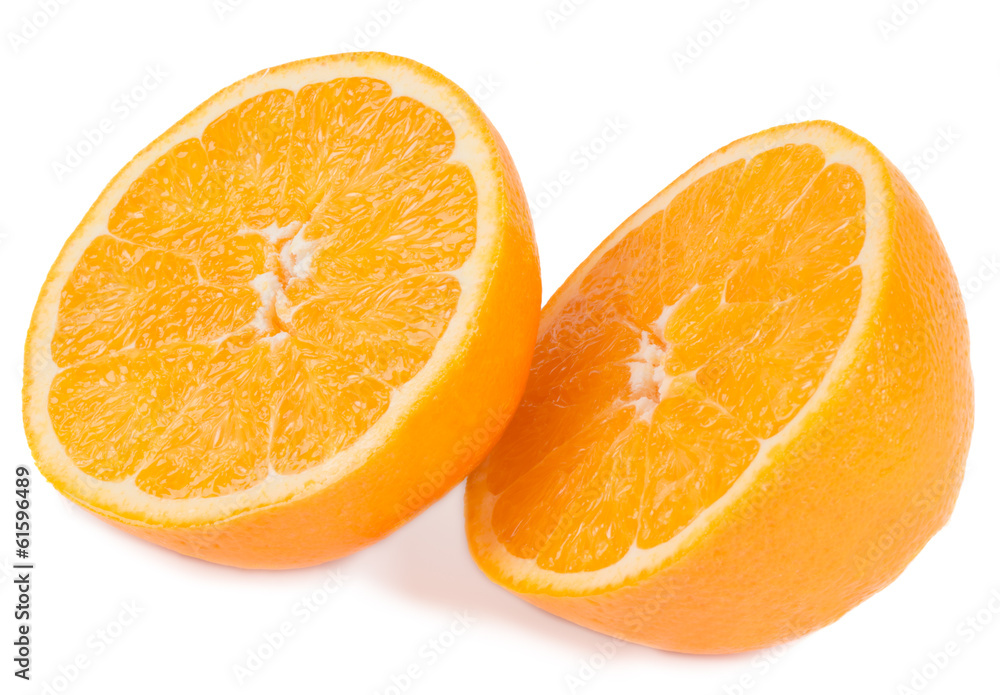 Slices of fresh orange isolated Slices of fresh orange isolated