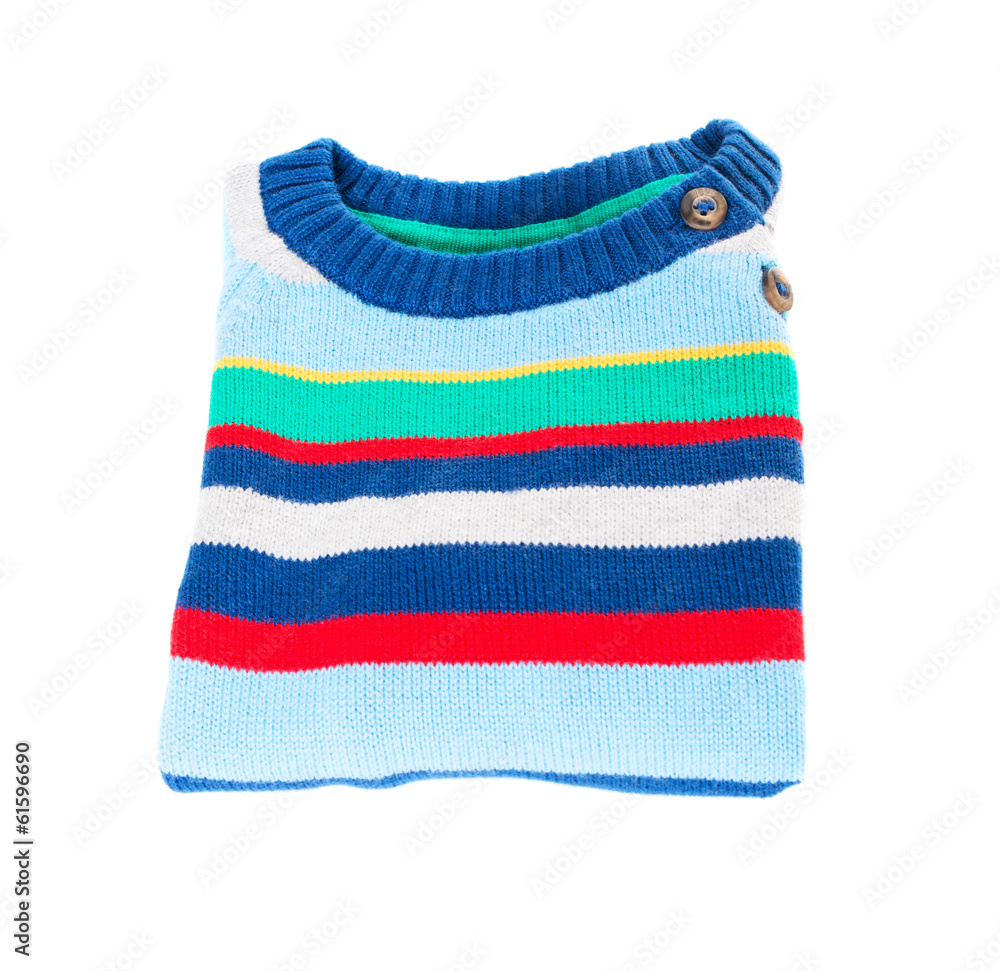 Isolated kids sweater folded Isolated kids sweater folded