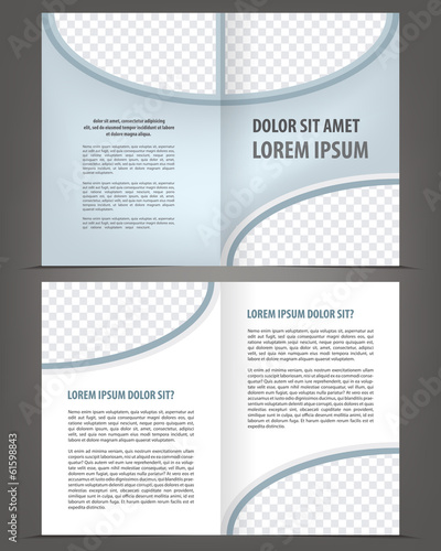 Vector empty brochure print template design