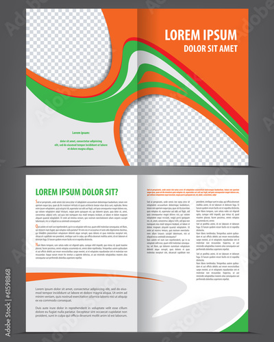 Vector empty brochure print template design
