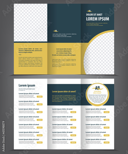 Trifold business brochure print template