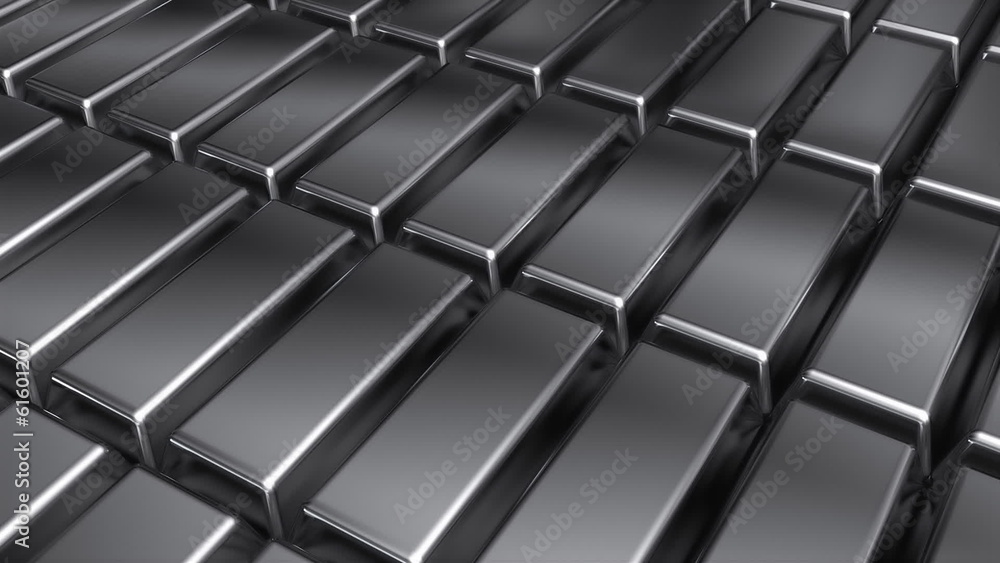 Endless rows of fine platinum bars (loopable) Endless rows of fine platinum bars (loopable)