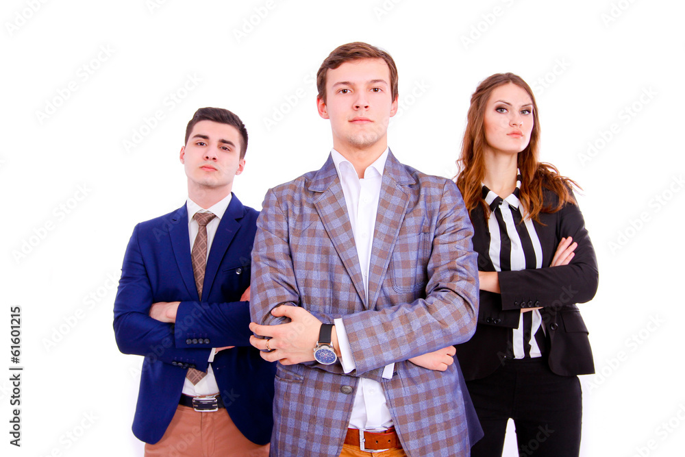 Group of business people with folded hands Group of business people with folded hands