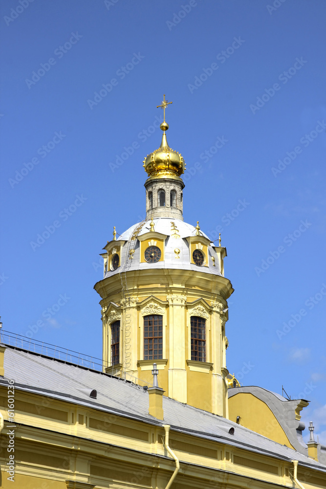 Obraz premium Church spire in the Peter and Paul Fortress in St. Petersburg