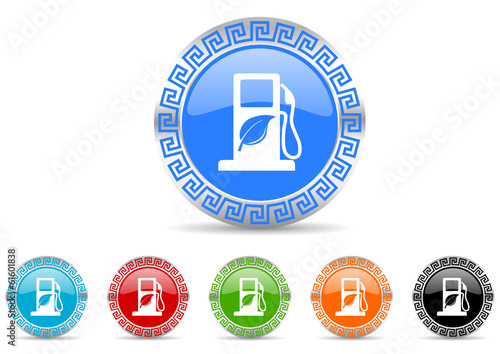 biofuel icon vector set