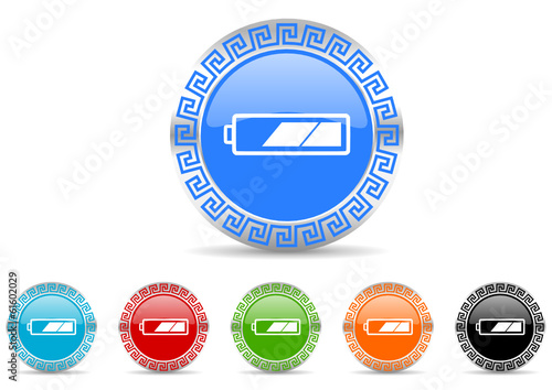 battery icon vector set