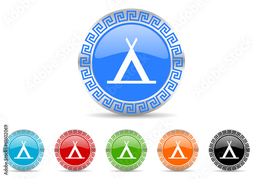 tant icon vector set