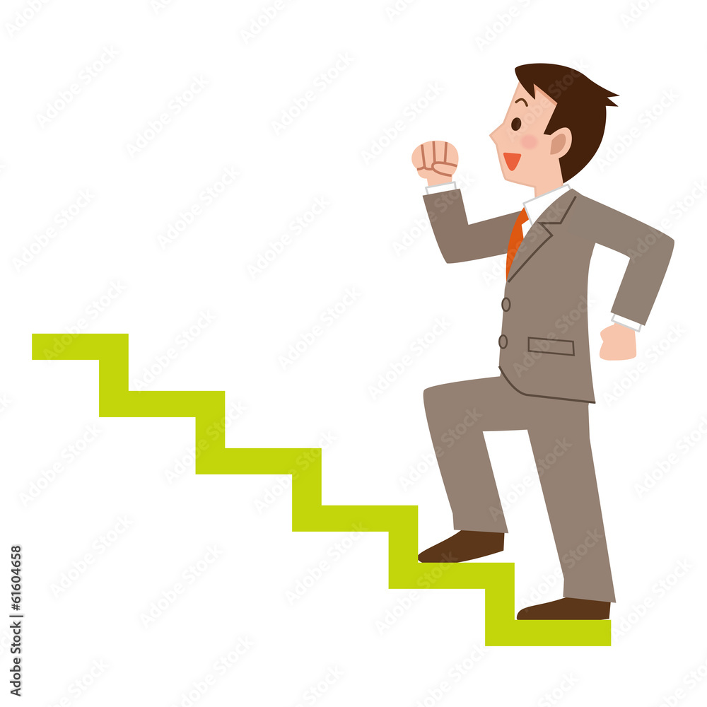 階段を登る男性 Stock Vector Adobe Stock