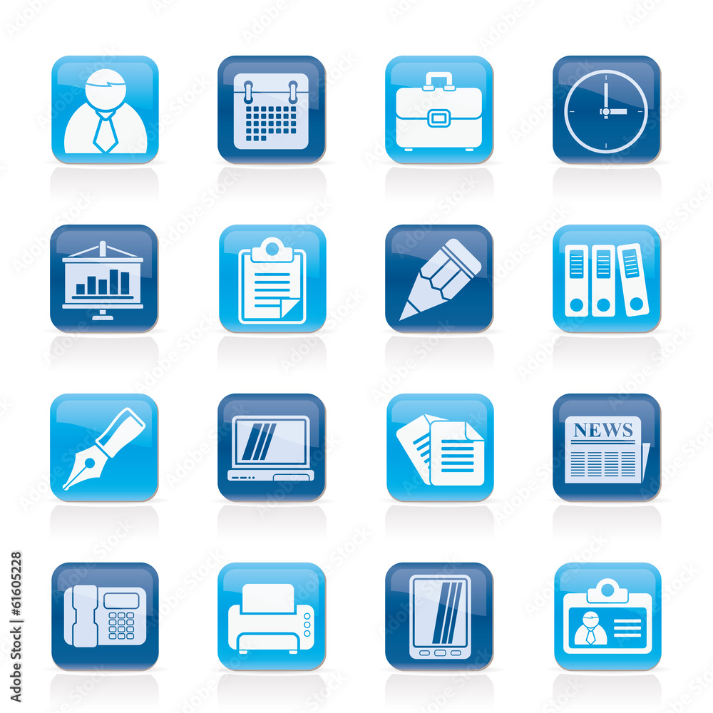 Business and Office Icons - vector icon set Business and Office Icons - vector icon set