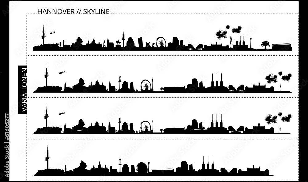 Hannover Skyline // Silhouette