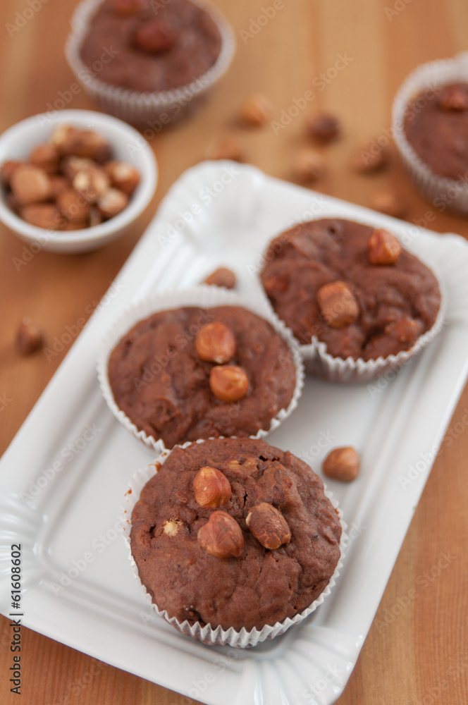 Schokoladen Nuss Muffins Schokoladen Nuss Muffins