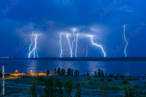Lightning hits photo