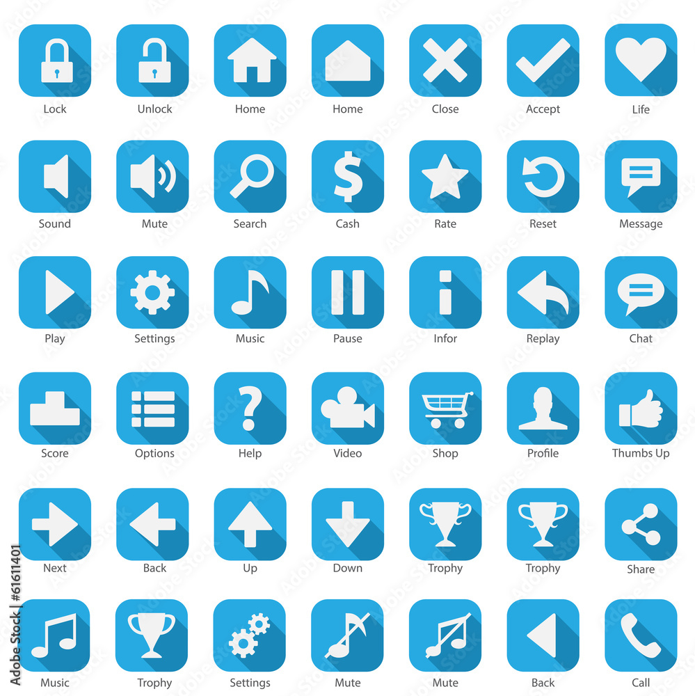 Web Internet Phone Rounded Corner Icon Collection set Web Internet Phone Rounded Corner Icon Collection set