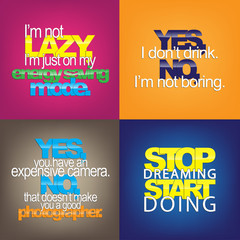 Set Of Motivational Quotes.