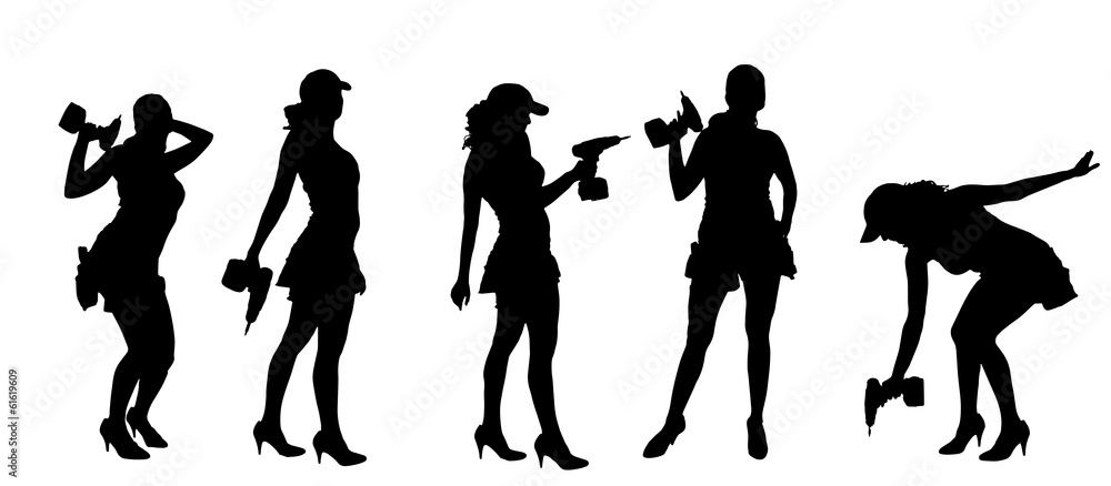 Vector silhouette of a woman. Vector silhouette of a woman.
