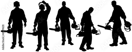 Vector silhouettes man.