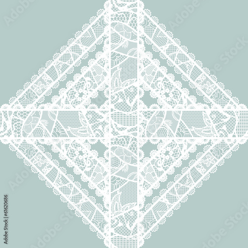 Lacy vintage applique. Vector illustration.