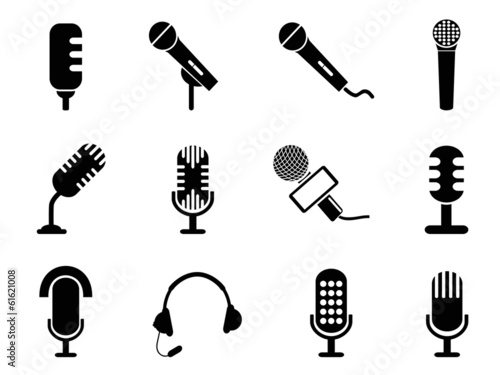 microphone icons set