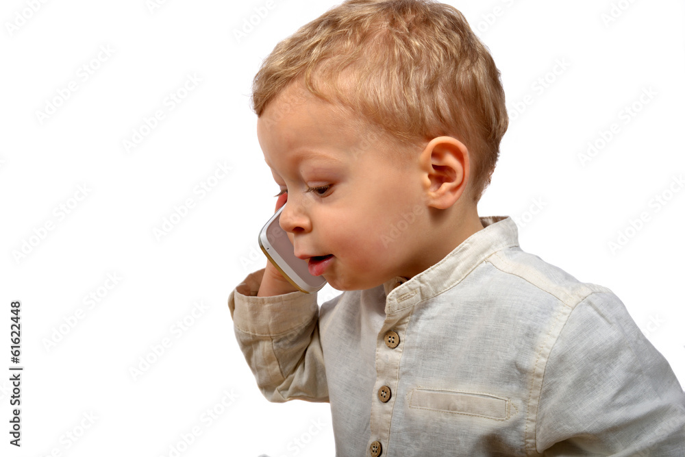 baby with a mobile phone baby with a mobile phone