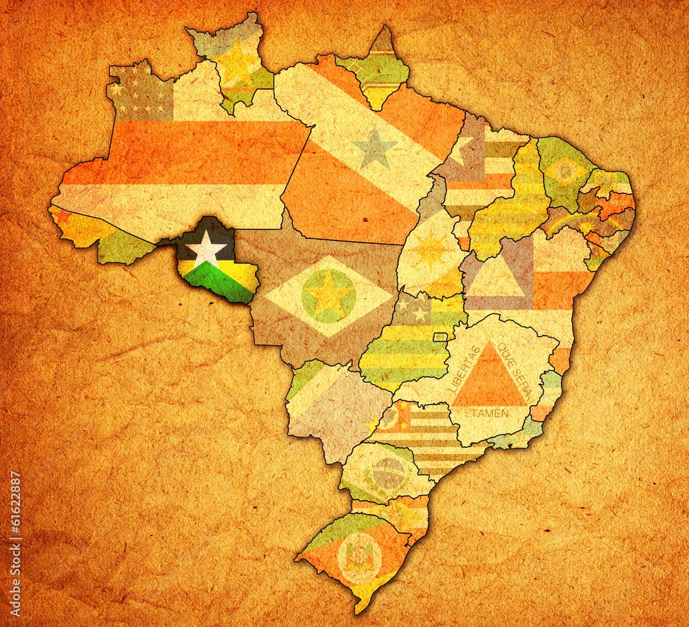 rondonia state on map of brazil