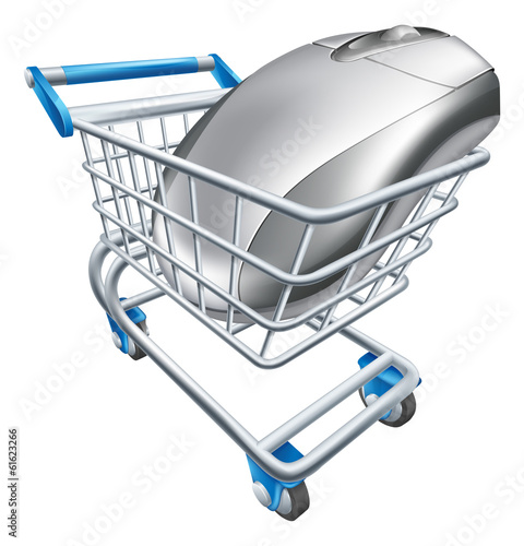 Computer mouse in trolley