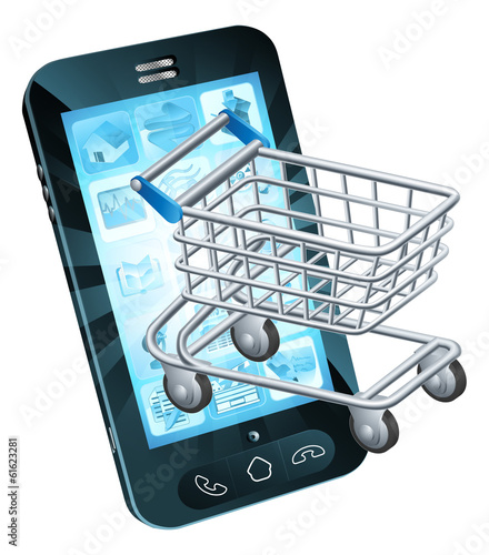 Shopping cart cell phone