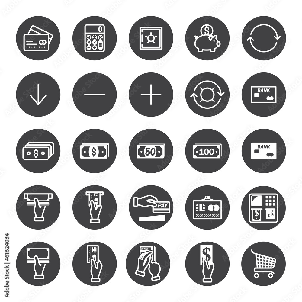 banking icons set banking icons set