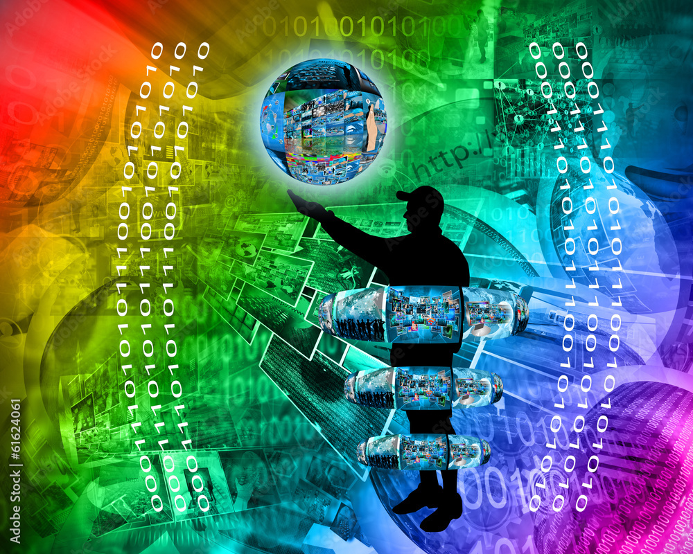 Obraz premium Internet and humanity