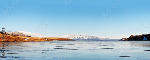 Icelandic winter landscape panorama 1x2.5 Ratio