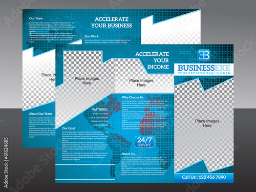 abstract corporate tri fold brochrue