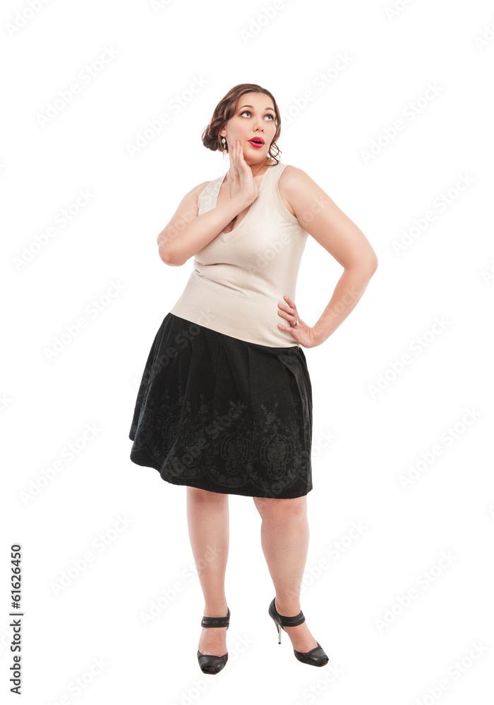 Fototapeta premium Beautiful plus size woman