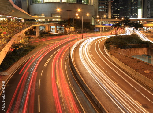 speedy traffic light trails at night