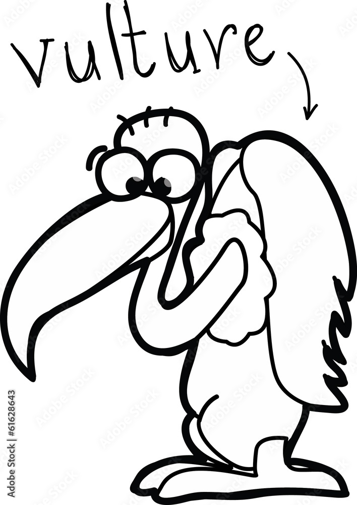 Obraz premium Симпатичные карикатуры гриф