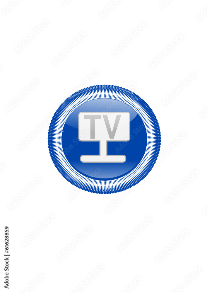 Icon, button, TV, Werbung Icon, button, TV, Werbung