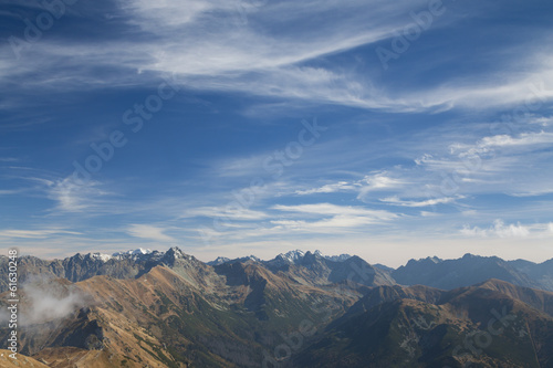 Poland Slovakia  Tatra Mountains  panorama 