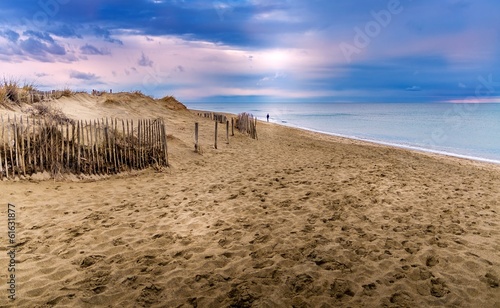 Obraz na płótnie Plage à Canet,Languedoc-Roussillon.