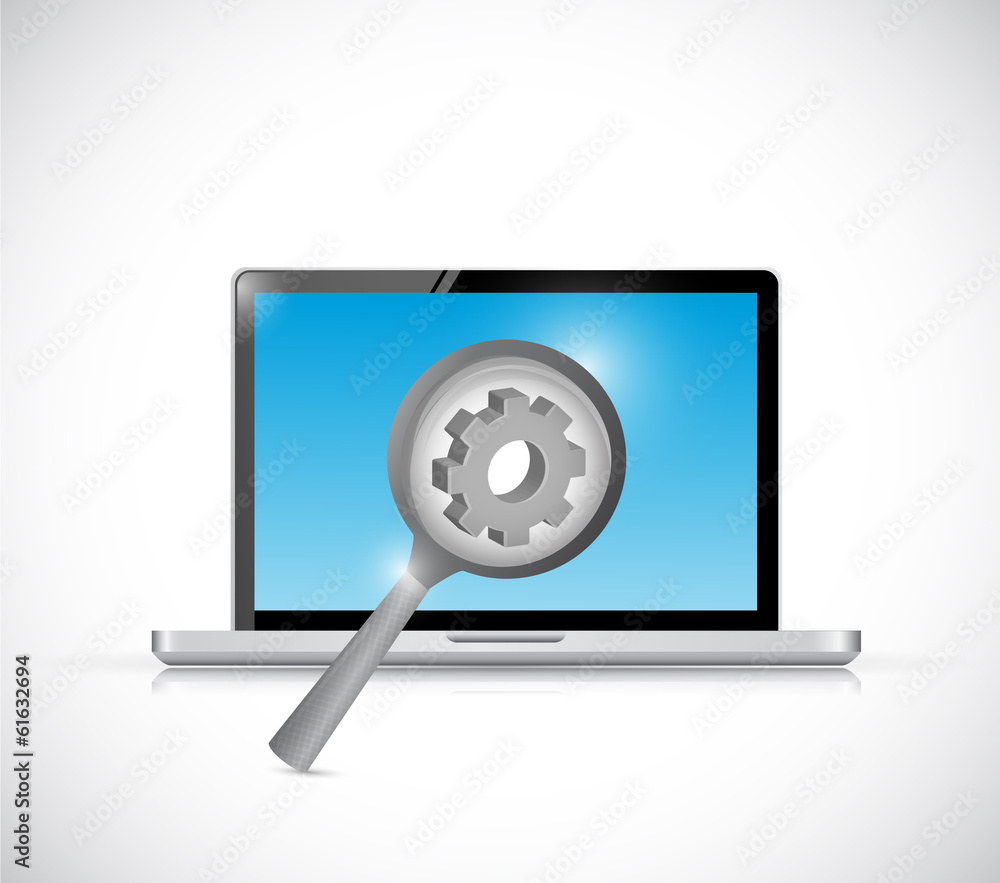industry on research. laptop illustration design industry on research. laptop illustration design